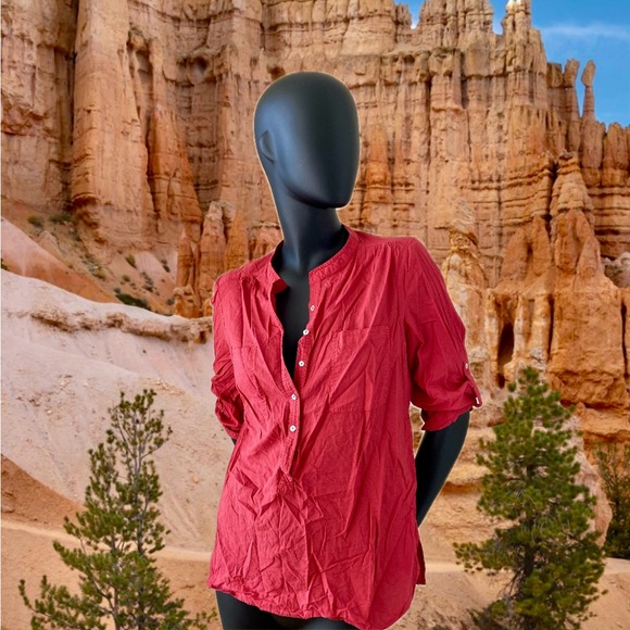 Minimalist Orange Blouse - Picture 1 of 4